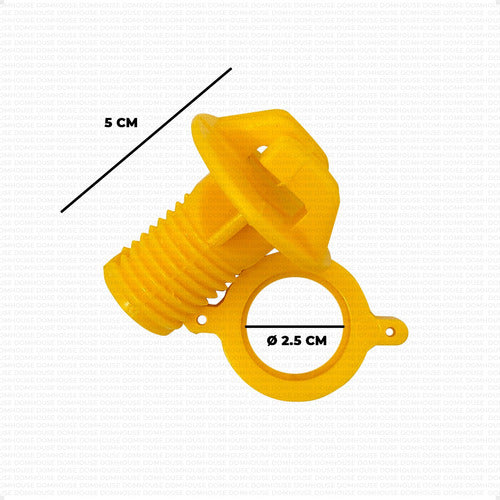 Aislador Amarillo Regulable Movil Rosca X 100 Para Boyero 3