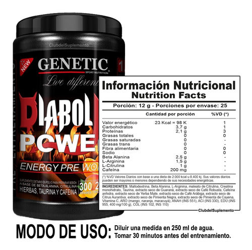 Genetic Sport Nutrition Aumento Muscular Whey Fase 1 Diabolic Bcaa Creatina 2