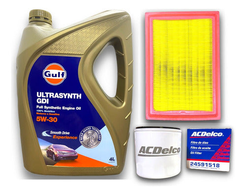 Kit Filtros + Aceite Gulf 5w30 Chevrolet Spin Onix Cobalt 0