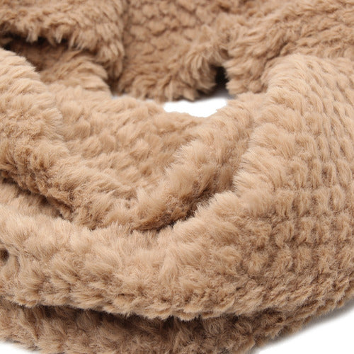 Plush Sheepskin Woolen Scarf Neck Warmer Women's Imported 1