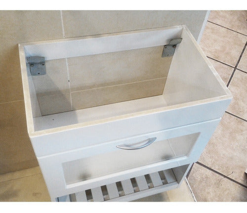 Hanging Vanity 50cm White Lacquered Without Basin 4
