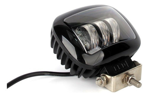 Para Par De Farol Quadrado Ou Redondo 3 Led 30w 5'' Lupa 6d 1