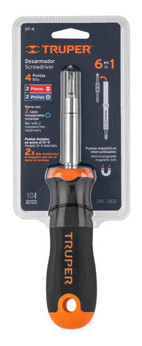 Truper 4 In 1 Screwdriver With 2 Hexagonal Tips 1/4 2