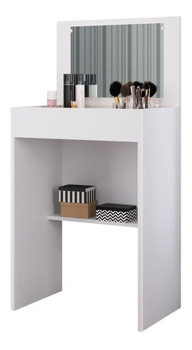 Delta Mimo Makeup Vanity Dresser with Mirror and Door 0