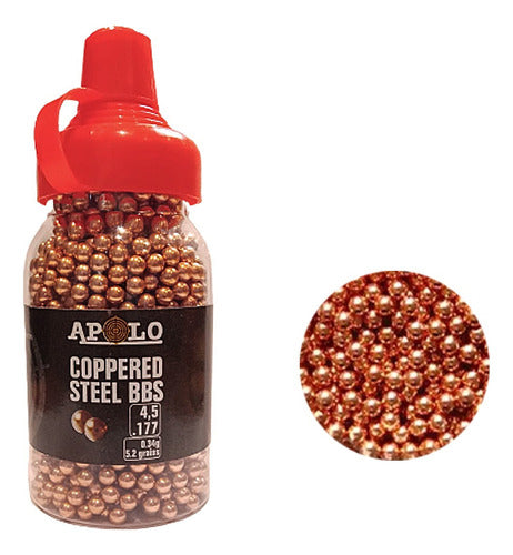 Apolo 4.5mm Steel Spherical BBs 1500 Count 0.34grs 1