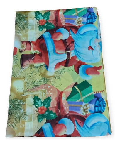 Rectangular Christmas Design Tablecloth Microfiber 2 Meters 3