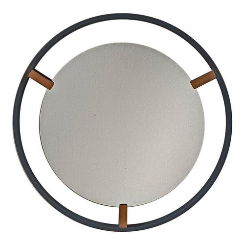 Selecta Round Mirror with Gray Border D40x2cm 0