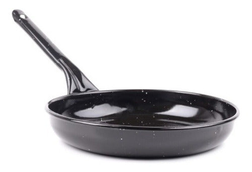 20cm Enamel Coated Frying Pan with Handle by Kufo 0