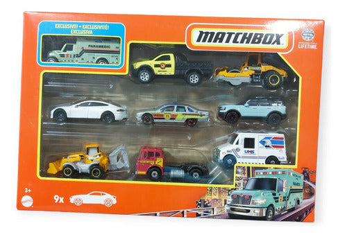 Matchbox Pack X 9 Autos Mattel Lanus 7