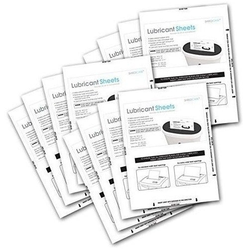 ShredCare Paper Shredder Lubrication Sheets SCLL12 S Pack of 12 0