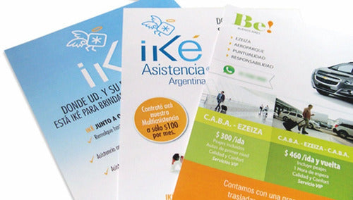 250 Folletos 10x15 Simple Faz Color Papel Obra 90grs 0