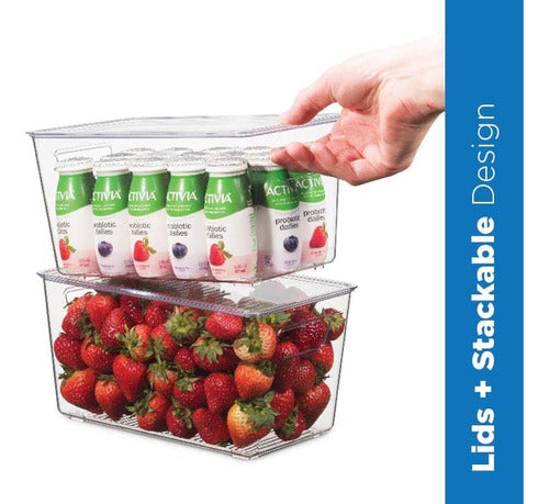 Seseno Set of 12 Refrigerator Organizer Containers 1