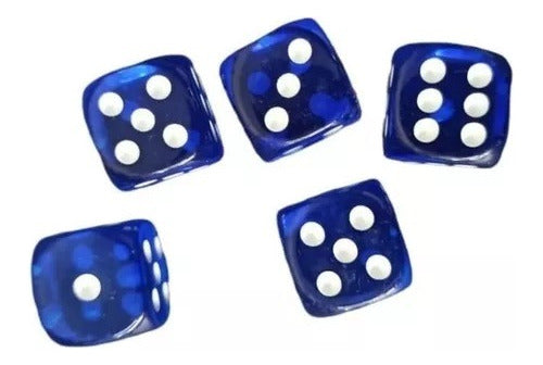25 Transparent Acrylic Large 17mm Dice Various Colors Pack 0
