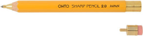 OHTO Wood Sharp Mechanical Pencil Yellow 2.0 mm Point 2