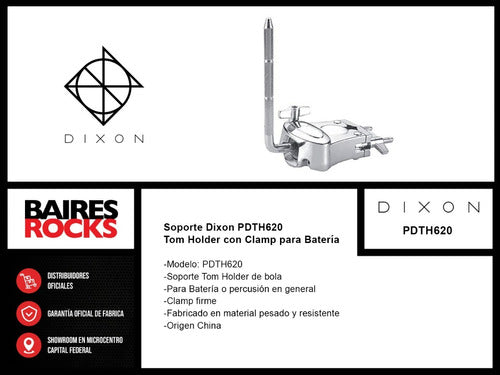 Dixon Soporte PDTH620 Tom Holder con Clamp Batería 1