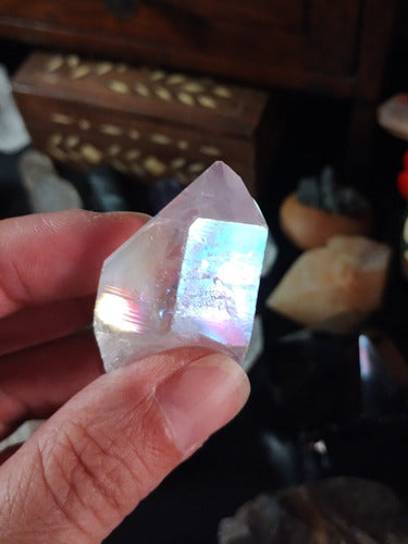 Raw Aqua Aura Quartz Point. Energetic Crystals 5