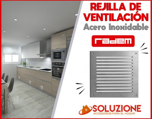 Rejillas Para Ventilación Muebles, Hogar Acero Inox. 15 X 15 1