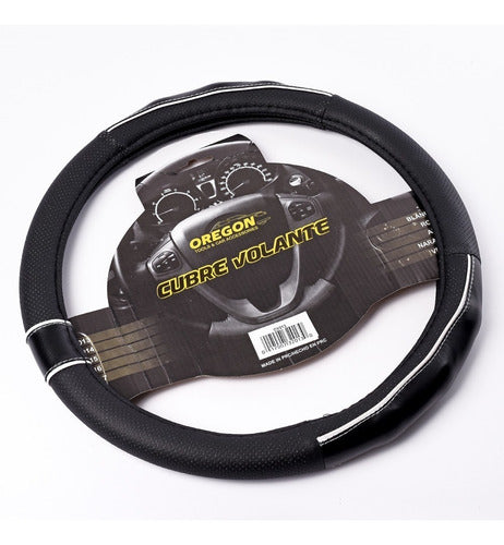 Oregon Leather Steering Wheel Cover with Non-Slip and Reinforcement 0