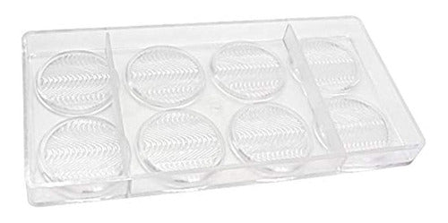 Goldbaking Round Polycarbonate Chocolate Mold Medalla Redonda 1