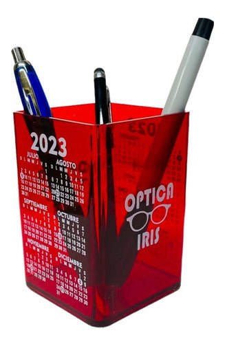 100 Colorful Pen Holders with Logo and 2019 Calendar 13