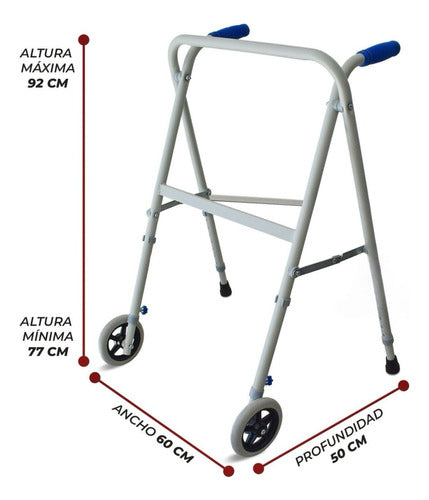 Iallo Adjustable Foldable Orthopedic Walker with Wheels - The Best 2