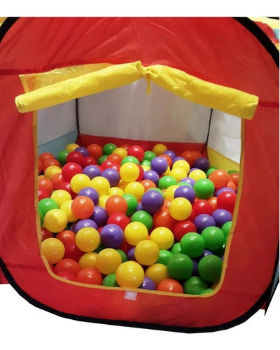 Portable Self-Assembling Pop-Up Ball Pit Tent with 75 Balls 4