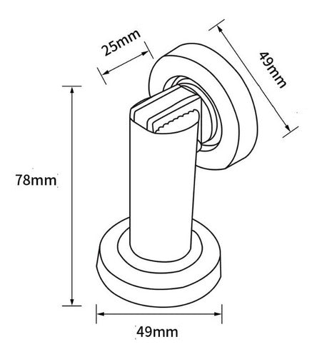 Inomax Magnetic Door Stopper - Stainless Steel 4