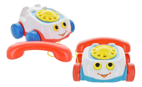 Toys Telefono De Juguete Con Carita Ruedas Y Sonido 3