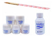 Acryfine Acrylic Kit - Polymers + Monomers + Sculpted Nails Brush 3
