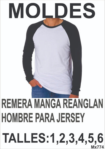 MOLDERIA UNIVERSO Men's Raglan Sleeve T-Shirt Patterns for Jersey Fabric 1