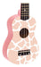 Parquer Soprano Ukulele Animal Print Design + Case + Pick 1