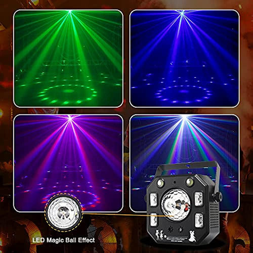 Disco Light Party Light, Eyeshot Led Dj Lights 4 En 1 Con Ma 3