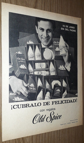 P328 Clipping Antigua Publicidad Perfume Old Spice Año 1968 0