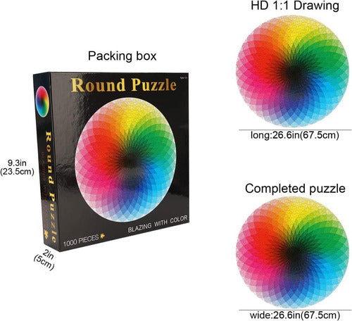 Rompecabezas Circular Arco Iris Puzzle 1000 Pz Ft488 Cresko 4