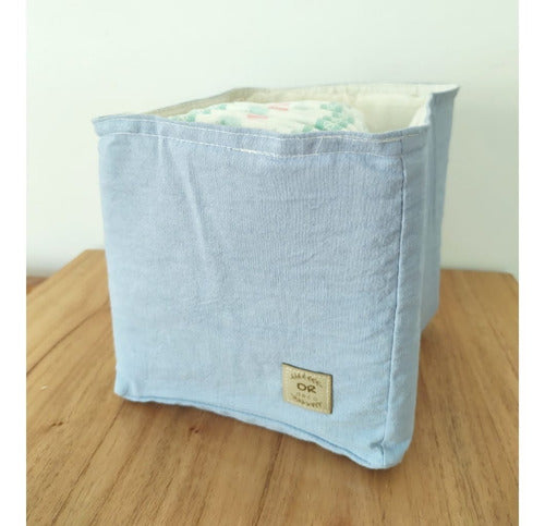 OR Deco Mini Organizer - Basket - Light Gray Tusor Fabric 4