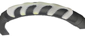 JC Black Steering Wheel Cover with White Trim for EcoSport, Fiesta, Focus 2