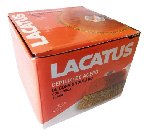 Lacatus Cepillo Copa 75mm Alambre Ondulado Para Amoladora 2