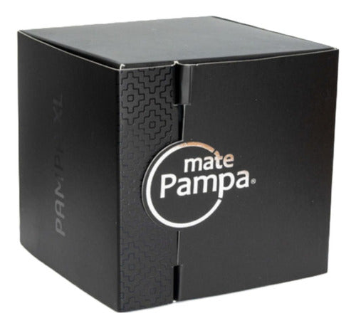 **Imperial XL Thermal Mate Pampa in Black with PVC Finish and Stunning Packaging** - Mate Pampa Termico Negro Xl Estilo Imperial Pvc + Packaging