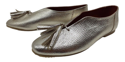 Brandy Open Ballerina Flats Leather Women Shoes 300fb 3