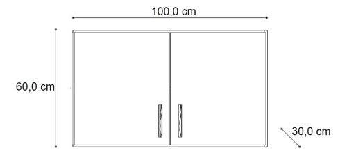 Pontec SA Alacena 2 Puertas 100 Cm Blanca Mueble Organizador Cocina 1