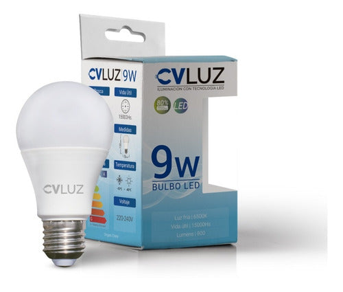 Cvluz Lamparas Led 9W 220V Focos Leds Rosca E27 Luz Blanca X15 0