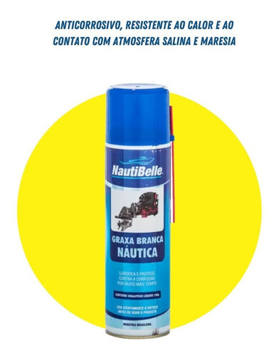 Graxa Branca Náutica Spray Nautibelle 300 Ml Barco Lancha 4