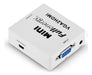 VGA to HDMI Mini Full-HD 1080p Converter White DMI Mini Full 1