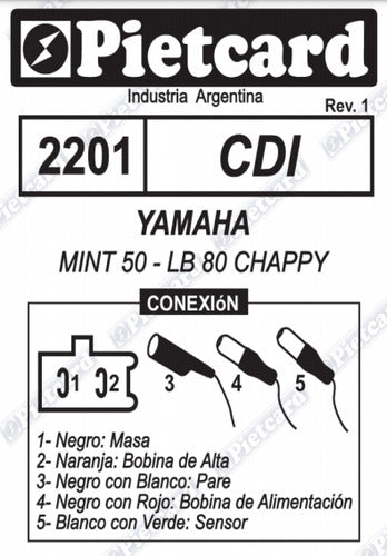 Pietcard CDI Yamaha Chappy 80 LB 2201 4