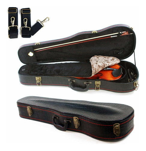 Roaring Iron Full-Size Violin Case 4/4, Hard Shell 0