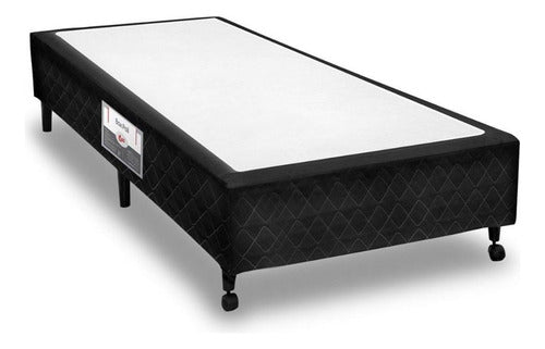 Cama Box Base Solteiro Poli Preto (96x23)castor 0