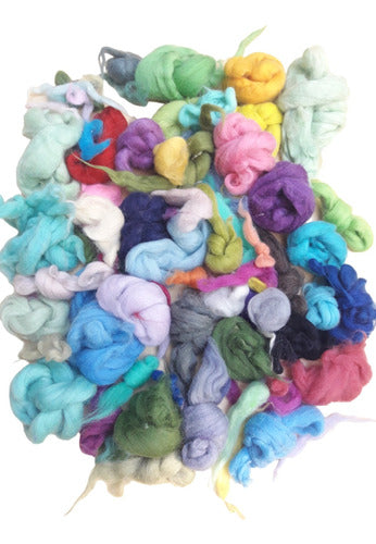 Assorted Colors Pure Wool Felting Pack 1 Kg 3