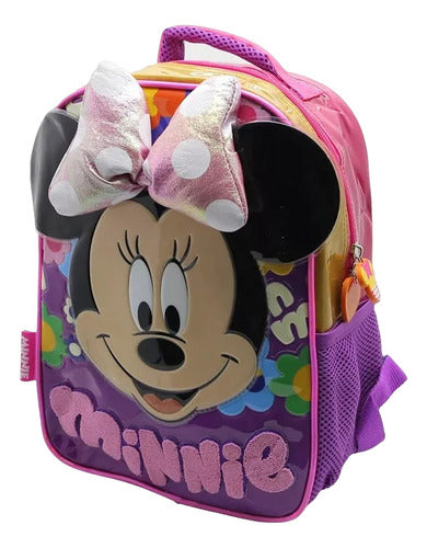 Minnie Mouse 12-Inch Backpack with Bow and Ears - Pink/Purple by Deporfan 0