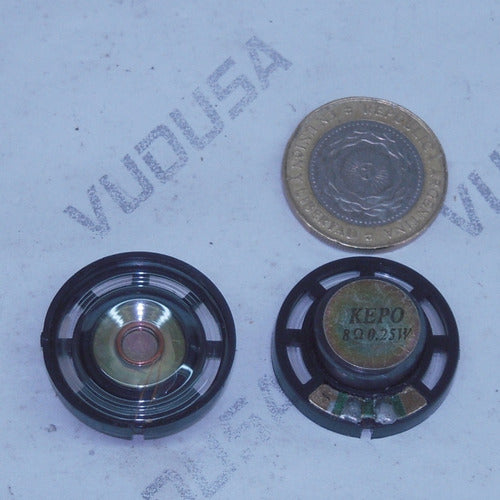 Set of (2) Mini Speaker 28mm 8 Ohm 0.25w Kepo New 0