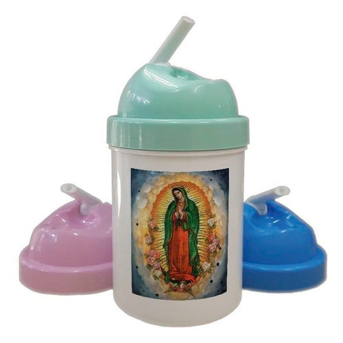 Tienda Cubik Cantimplora Virgen De Guadalupe Religion Cielo Rosa 0